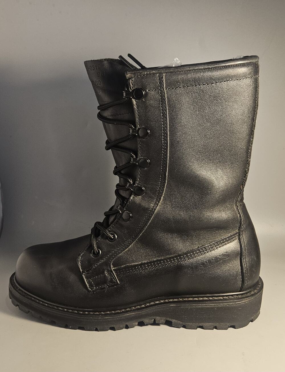 VTG Bates Military Combat Boot Sz 5.5 W Leather Waterproof Vibram Black 11460